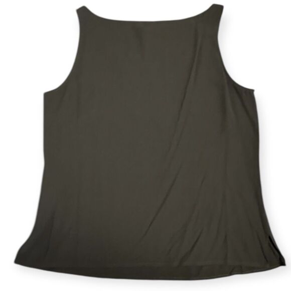 EILEEN FISHER Women’s Black 100% Silk Sleeveless Scoop Neck Tank Top Size Medium - Picture 2 of 4